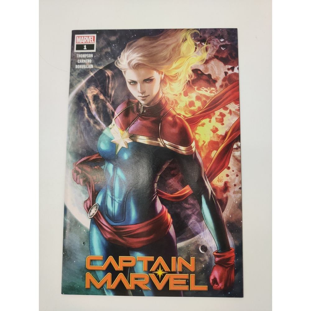 Captain Marvel 1 Comic Book Marvel Comics 2019 Thompson Carnero Variant‎